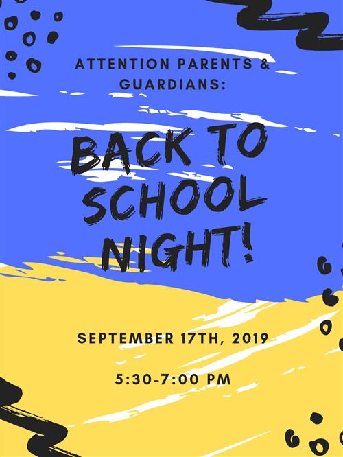 back to school night flyer 